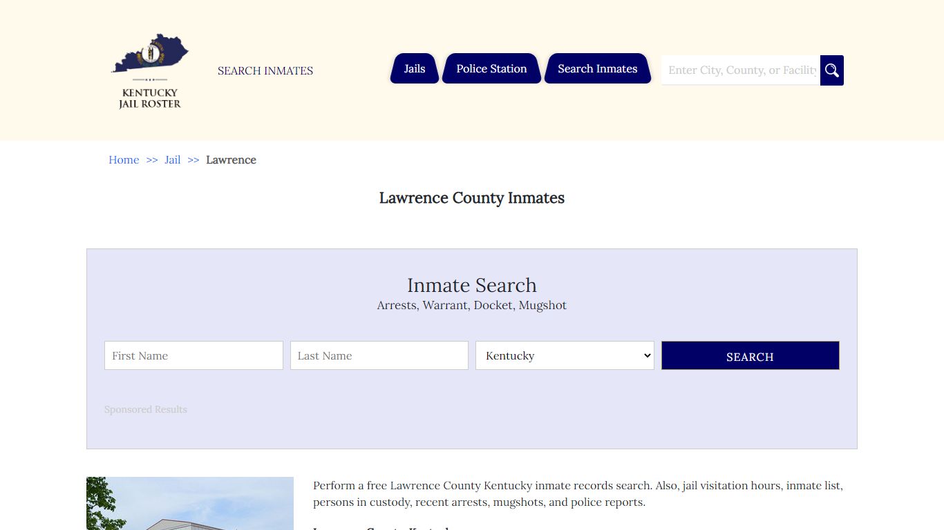 Lawrence County Inmates | Jail Roster Search